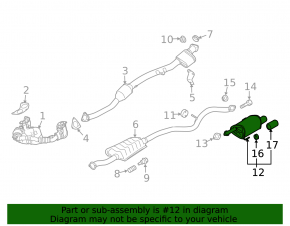 Muffler rear part with barrel left Subaru Legacy 15-19