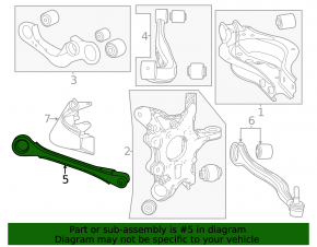 Rear right transverse control arm for Lexus RX 23-26 Japan built