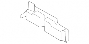 Left radiator grill plate mounting bracket for Audi A6 C8 19-24
