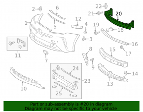 Front Bumper Reinforcement Toyota Prius 50 16-