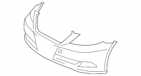 Bare front bumper for Lexus LS460 07-09 pre-restyling