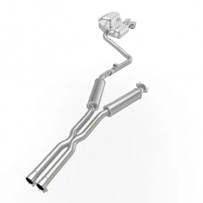 Muffler, center and rear, with barrel, right, Dodge Challenger 09-14, 3.6