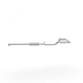 Muffler, center and rear, with barrel, right, Dodge Challenger 09-14, 3.6