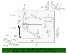 Toyota Camry v55 15-17 usa hood lock plate