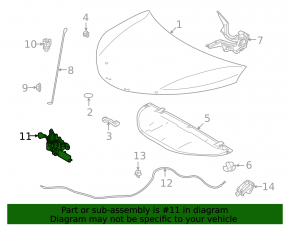 Toyota Sienna 21-25 Hood Lock with Sensor