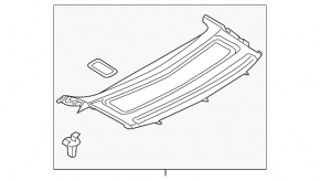 Rear shelf VW Passat b8 16-19 USA gray, scratches