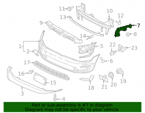 Front bumper mount right VW Golf 15-17 FPS