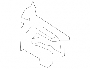 Trunk floor bracket right VW Tiguan 18-24 black