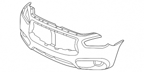 Bare front bumper Infiniti JX35 QX60 13-15 pre-restored for parking sensors
