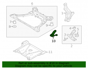 Front right subframe burr for Kia Sorento 21-25 rear