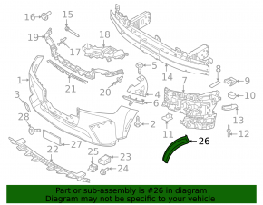Left front bumper reflector for BMW iX 21-25