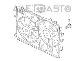 Diffuser radiator shroud bare Chrysler 200 15-17