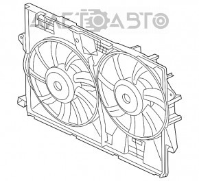 Diffuser radiator shroud bare Chrysler 200 15-17