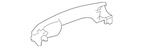 Toyota Highlander 14-16 right outer front door handle
