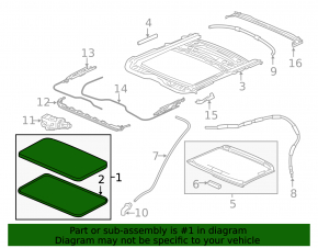 Acura MDX 14-20 Sunroof Glass
