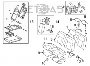 Rear seats 2nd row Lexus IS250 IS350 06-08 leather black