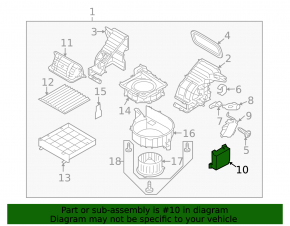 Subaru b10 Tribeca heater climate control computer