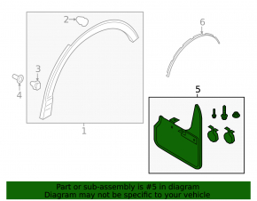 Rear mudguards (2 pcs.) for Audi Q3 83A 19-25