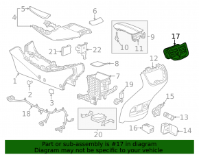 Chevrolet Malibu 16- Center Console Air Duct