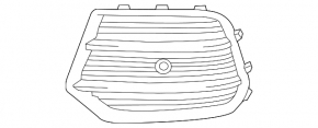 Front bumper grille left Audi Q3 16-17 for solid bumper, for parking sensors