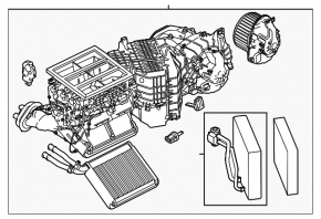 Heater assembly Porsche Cayenne 958 11-18 2 zones