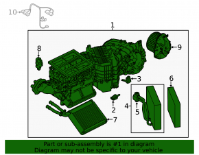 Heater assembly Porsche Cayenne 958 11-18 2 zones