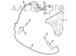 Headlight washer nozzle right Porsche Panamera 14-16