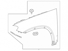 Front right wing Mercedes GLE 53/63 21-26 coupe, AMG pack