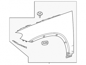 Front right wing Mercedes GLE 53/63 21-26 coupe, AMG pack