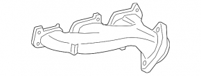 Right exhaust manifold for Ford Mustang mk6 15-17 3.7, rusty