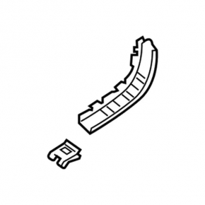 Rear bumper mount left on the wing Ford Edge 19-