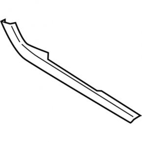Upper left side center console trim for Ford Edge 19-20, black leather
