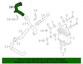 Upper intercooler pipe Land Rover Discovery 17-20 3.0d