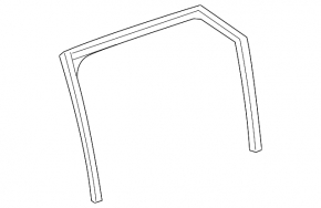 Rear left glass seal Jaguar F-Pace X761 17-