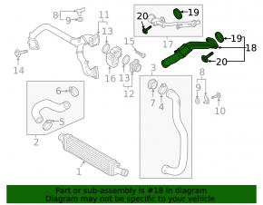 Long lower turbo pipe for Audi A6 C8 19-25 3.0T