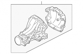 Rear differential gearbox Audi Q5 8R 13-17 2.0T 97k with bracket