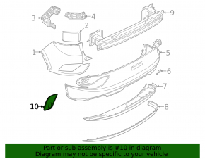 Rear bumper reflector left Volkswagen ID.4 21-23