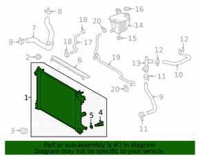 Water cooling radiator Toyota C-HR 18-23 2.0, Turkey built