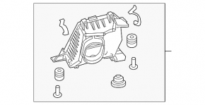 Honda CRV 15-16 2.4 air filter housing lower part