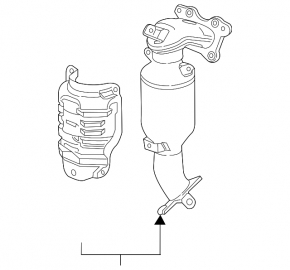 Exhaust manifold with catalytic converter Honda CRV 20-22 hybrid