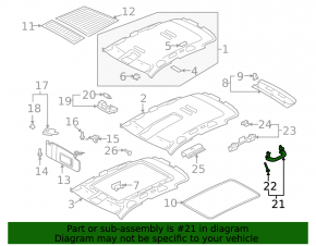 Front ceiling handle VW Tiguan 09-17 beige