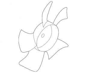 Left cooling fan impeller for Nissan 350z