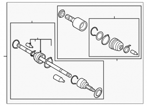 Subaru Forester 25-26 rear left axle drive