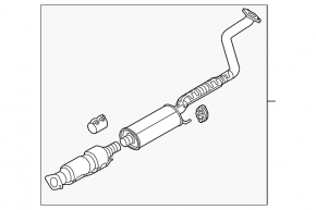 Exhaust line middle part without catalytic converter Kia Forte 4d 17-18 rest 2.0, dented