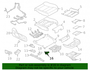 Polestar 2 21-25 passenger seat tilt motor
