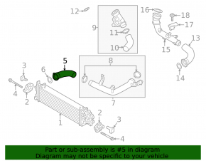 Intercooler pipe right first Volvo XC90 16-23