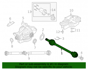 Rear left axle drive BMW X4 G02 20-25 M
