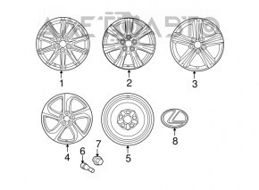 Wheel disk R17 X 7.5J ET45 5*114.3 Lexus GS300 GS350 GS430 06-07
