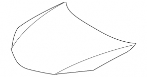 Naked hood of a Toyota Corolla 2014-2019