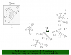 Nissan Rogue camber bolt 14-20 small